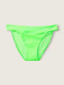 Victoria's Secret PINK Sexy Bikini LOGO Crossover Bright Neon Kiwi Green H2F NWT