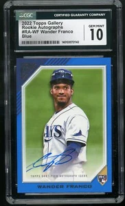 Wander Franco 2022 Topps Gallery #RA-WF Rookies Autographs Blue 29/50 CGC 10 - Picture 1 of 2