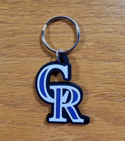 COLORADO ROCKIES Official Team Logo MLB Baseball 2019 Rubber Key Ring Key Chain Cover