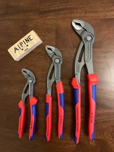 KNIPEX Cobra 3pc Pliers Set 180 250 300 mm 7 10 12 in. 9K008005US 9K 00 80 05 US - Picture 1 of 3