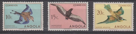 Angola 1951 #334-36 Birds - Fine MH Cover