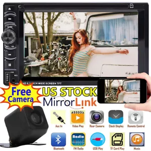 Fit GMC Sierra 1500 2500 3500 HD Car DVD Radio FM Bluetooth Stereo 2Din & Camera - Picture 1 of 11