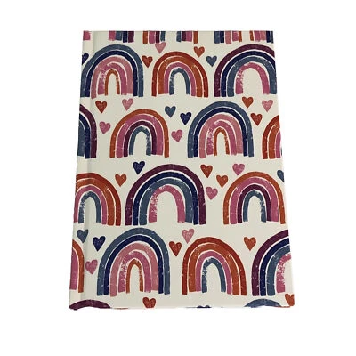 Crown Jewlz Notebook 60 Page Journal Hearts and Rainbows Hard Covered 5x7 Inch - Image 1 of 4