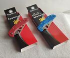 Spyderco Delica4 lightweight knives, C11TR red trainer, C11FPBL flat ground blue