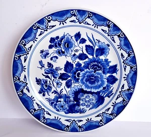 KOSTENLOSER VERSAND - ROYAL DELFT PORCELEYNE FLES WANDTELLER 9,8 ZOLL - TOP - Bild 1 von 3
