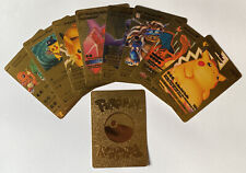 Gold Cards Charizard Pikachu Blastoise Venusaur Mewtwo Raichu Custom Cards