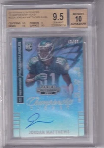 Jordan Matthews 2014 Contenders Championship Ticket Holo Rc Auto (43/49) Bgs 9.5 - Picture 1 of 2