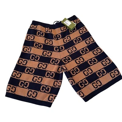 Gucci GG Mens Large Cotton Blend Knit shorts 752098 XKDFK 2349 - Image 1 of 4
