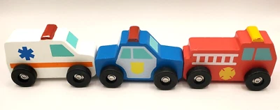 Melissa Doug Keys Cars Rescue Garage REPLACEMENT Vehicles Police Ambulance Fire - Image 1 of 4