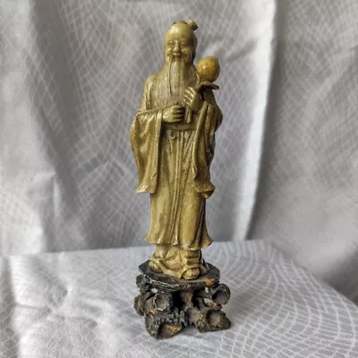 Jade Buddha Auf Sockel | Figur | China | Asiatisch | Handarbeit • 45€