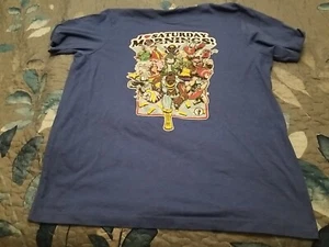 8 BIT ZOMBIE I LOVE SATURDAY MORNINGS CARTOON T SHIRT 2XL NINTENDO Mr T Skeletor - Picture 1 of 5