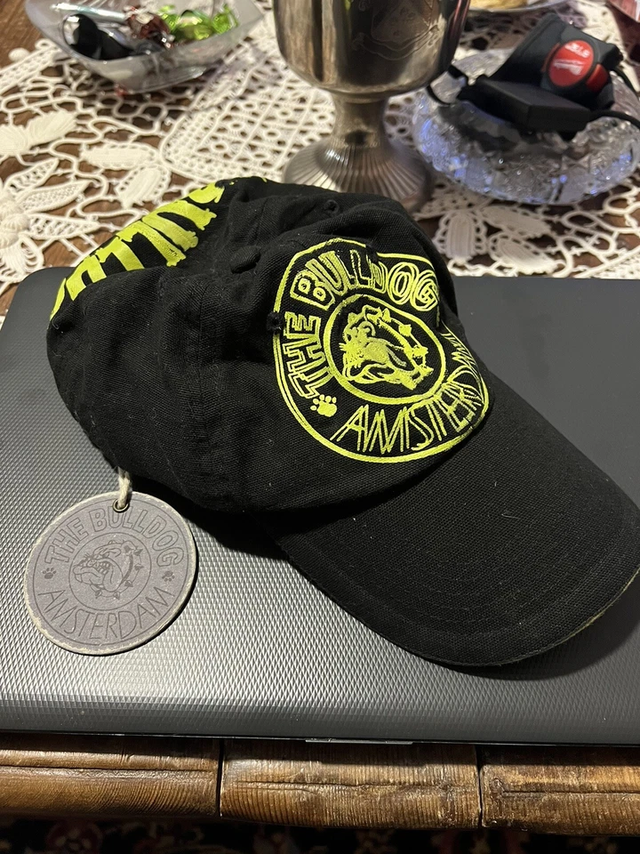 Vintage The Bulldog Amsterdam  Cappellino Baseball Cap Coffee Shop - Imagen 1 de 4
