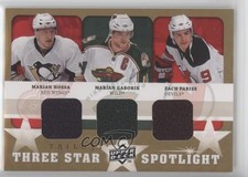 2008 Trilogy Three Star Spotlight Jerseys Zach Parise Marian Gaborik Hossa HOF