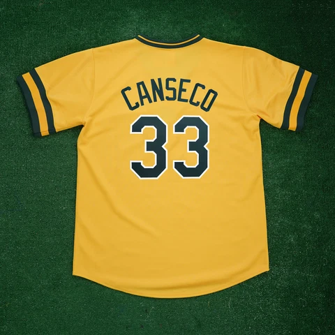 Jose Canseco Oakland Athletics Gold Authentic Cooperstown Men's Jersey Cover