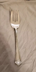 WM Rogers ASHLAND PATTERN Large Silverplate Cold Meat Serving Fork  - Picture 1 of 9