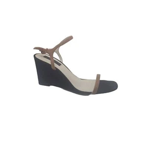 NEU Anthropologie minimalistische Sandalen aus schwarzem Wildleder mit Keilabsatz Gr. 10 unverbindliche Preisempfehlung des Herstellers 109 $ - Bild 1 von 7