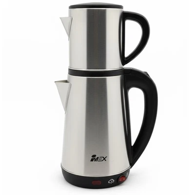 Edelstahl Wasserkocher & Teekocher Doppelset 1.8L/0.8L 1500W 360° Kabellos IMEX