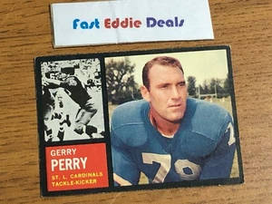 TOPPS NFL FOOTBALL 1962 GERRY PERRY CARD 145 ST. LOUIS CARDINALS VERY GOOD - Picture 1 of 2