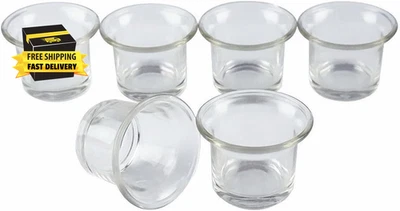Clear Chunky Glass Lip Votive Candle Holders Tealight Votive Cups for Wedding Pr - Image 1 of 4