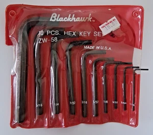 Blackhawk USA 10pc Hex Key set ZW-58 nos Mechanics tools - Picture 1 of 1