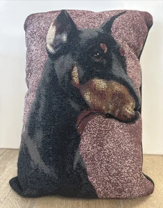 Vintage Picken Dobermann Wandteppich 16"×11,5" Kissen Kissen Hund Bild - Bild 1 von 12