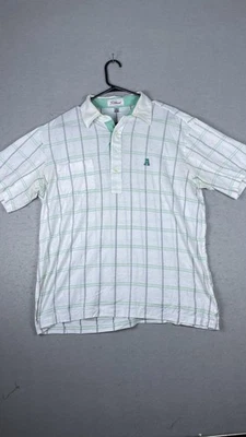 Рубашка поло Titleist Collection мужская размер XL белая клетчатая с коротким рукавом для гольфа Япония - Изображение 1 из 4