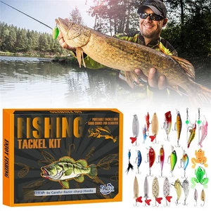 Christmas Set 24 Styles Fishing Assortment With Collectibles Holiday For Anglers - Picture 1 of 7