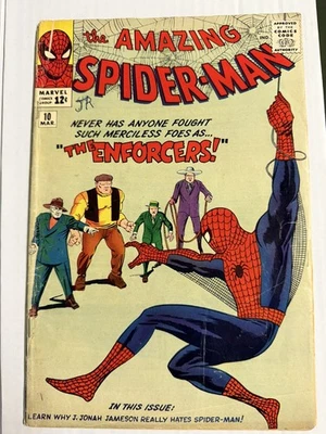 Amazing Spider-Man #10 ASM The Enforcers Marvel Comics 1964 Jack Kirby Stan Lee - Image 1 of 4