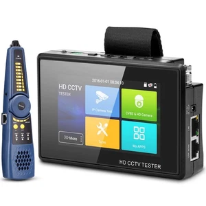 Testeur de vidéosurveillance avec traceur de fil, 4 pouces portable poignet IP caméra testeur de vidéosurveillance te... - Photo 1/7