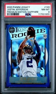 Legacy Premium Edition Sapphire 2020/35 Justin Jefferson #149 Rookie RC PSA 8 - Imagen 1 de 3
