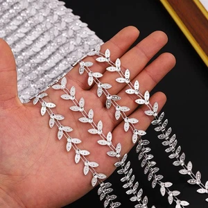 Foglie da potatura in plastica 9M strass cavi abbellimento per abbigliamento artigianato - Foto 1 di 11