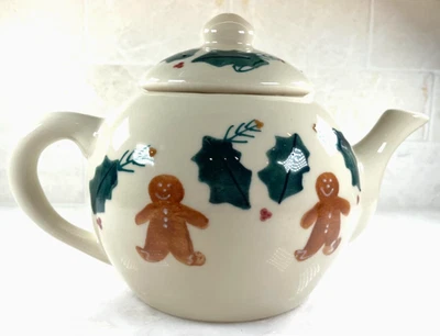 Tetera Hartstone Pottery Gingerbread Man con tapa Foto 1 de 4