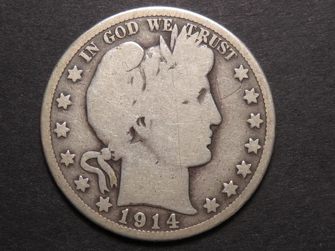 1914-P Barber Half, Good Cover