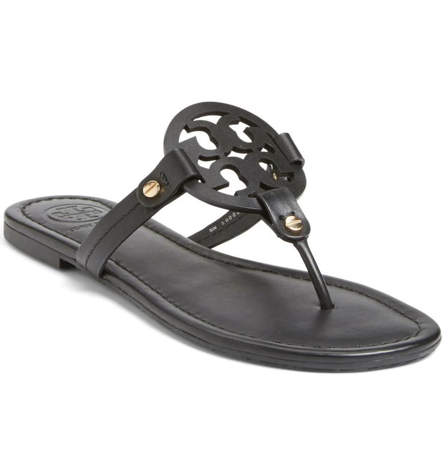 Tory Burch Miller Sandal Size 10 Black Patent