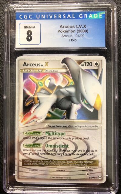 POKEMON • Arceus LIV X ULTRA RARE HOLO CARD • PLATINUM 95/99 Lv.X