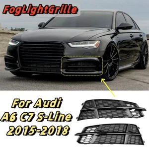 Rejilla negra con parachoques delantero inferior para AUDI A6 C7 S-Line 2015-2018 - Imagen 1 de 11