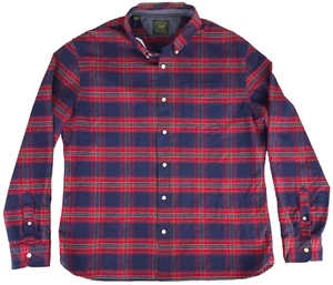 Jachs Oxford Flannel Plaid Red Navy Button Down Shirt Sz XL NWT $89 - Picture 1 of 6