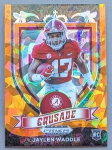 2021 Panini Prizm Draft Picks Crusade Orange Ice JAYLEN WADDLE RC Miami Dolphins - Picture 1 of 2