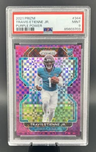 2021 Prizm Rookie TRAVIS ETIENNE JR. Purple Power /49 PSA 9 Jaguars - Picture 1 of 2