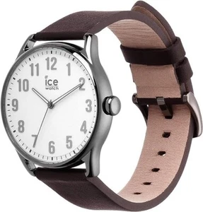 Ice-Watch 013044 Ice time Dark brown White Large Uhr Leder Braun NEU/ungetragen - Bild 1 von 4