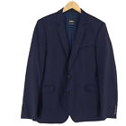Strellson Blazer Jacket Stretch Virgin Wool Blue Size EU 52 UK/US 42