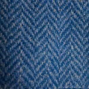 Genuine Harris Tweed Remnant - Blue Herringbone