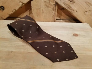 Corbata marrón, tostada y blanca con rayas diagonales de Damon - Swanky Barn - Imagen 1 de 12