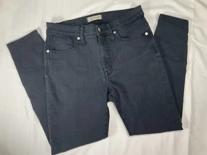 Madewell Women's Black Wash Denim Mid Rise Skinny Jeans Size 30 - Picture 1 of 10