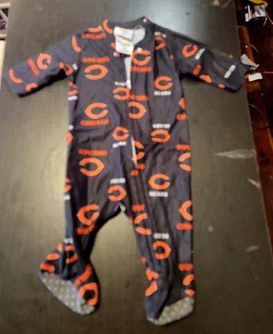 NFL Team Apparel-infant boy's Blue Chicago Bears 1pc zip-up coveralls Cover