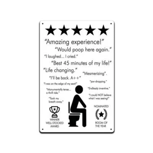 BATHROOM SIGN FUNNY SIGNS LAUGH OUT LOUD SIGN WILL MAKE PERFECT DECOR FOR GUEST - Picture 1 of 1