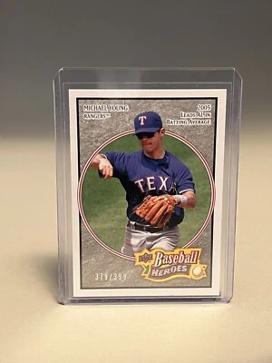 2008 Upper Deck Heroes Charcoal #167 Michael Young/399 (RANGERS) - Image 1 of 2