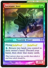 SORATAMI SEER magic CHAMPIONS OF KAMIGAWA 2/3 FLYING CREATURE MTG UNC MINT FOIL