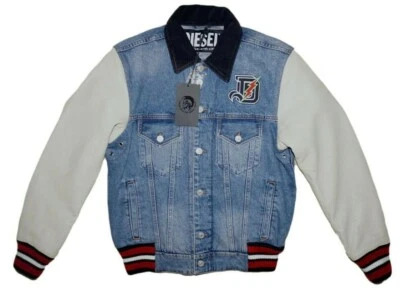 DIESEL D-BRESK JACKET LEATHER SLEEVES SIZE S 100% AUTHENTIC - Image 1 of 4