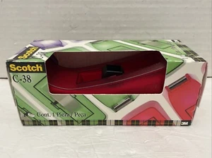 New*Weighted Scotch Standard Size Transparent Red Tape Dispenser*C-38 - Picture 1 of 4